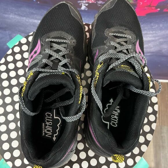 Saucony Excursion TR 14 Black/Purple Trail Running Shoes Women's Size 10 S10586- - Picture 6 of 8
